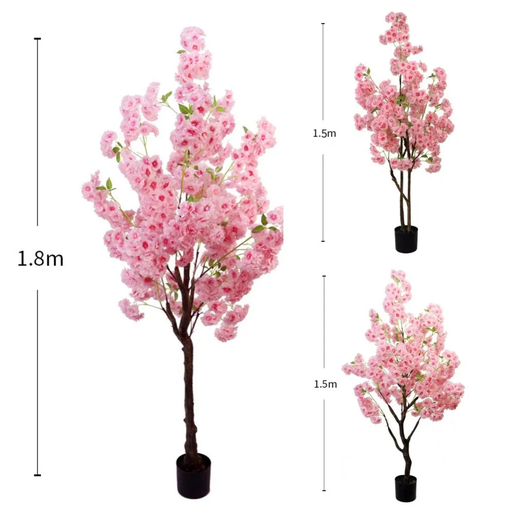 NONECN Artificial Cherry Blossom Tree Indoor Decoration