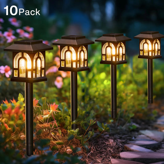 Solar Pathway Lights Outdoor Yard Lawn Patio Auto On Off